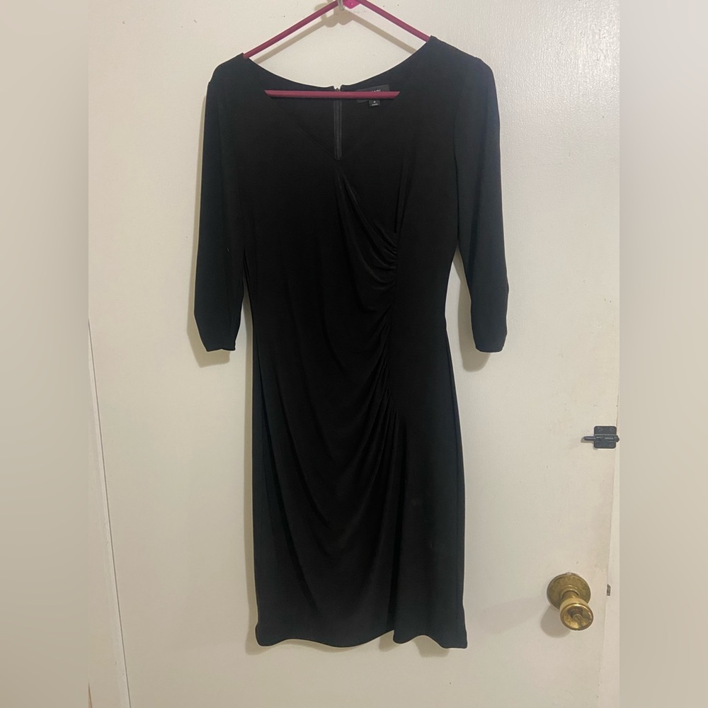 Classic Black Ruched Sleeve Dress - Women's size 4